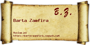 Barta Zamfira névjegykártya